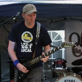 Rambo laying down some chunky riffs at Festibull 2016