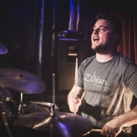 Edd rocking out on the drums